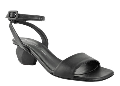 Giuseppe Zanotti Flace Heels with Ankle Strap in Black - Discounts on Giuseppe Zanotti at UAL