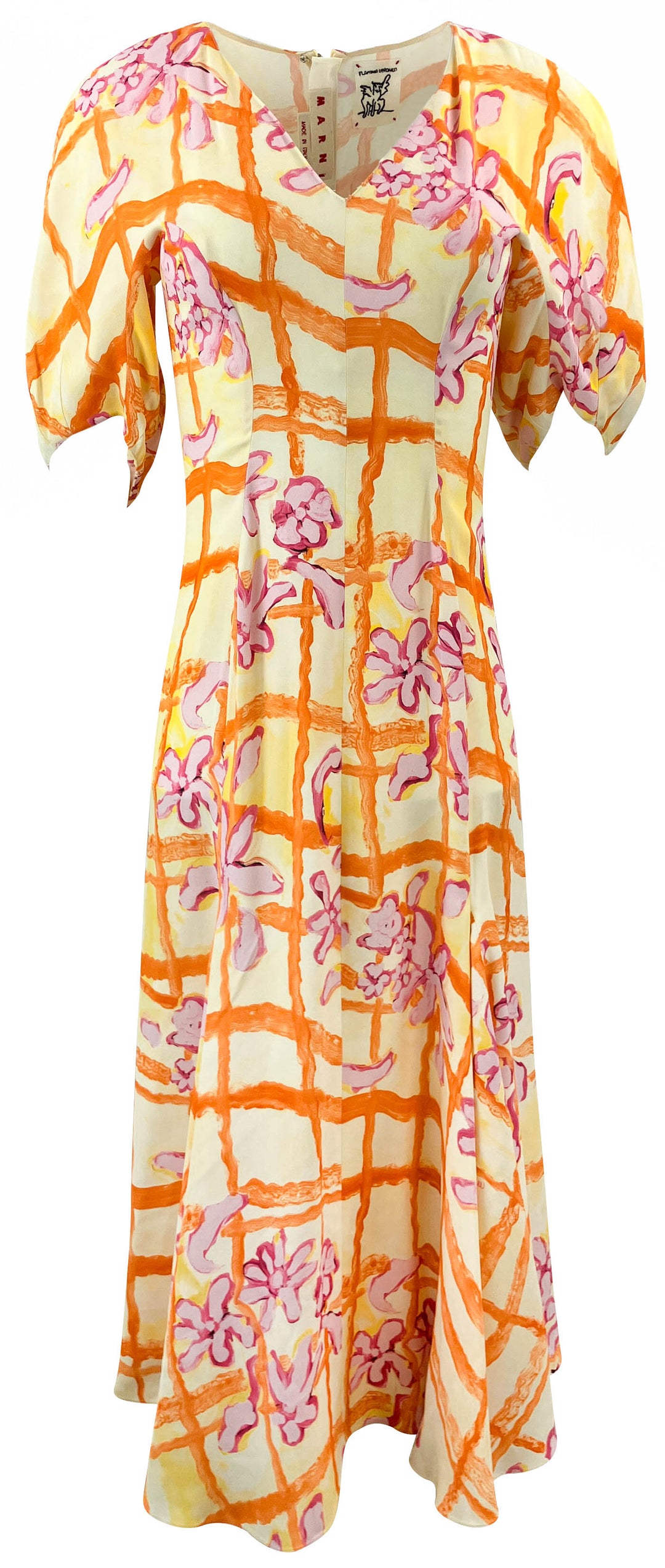 Marni Pick Nick Cady Dress in Citrine - Discounts on Marni at UAL