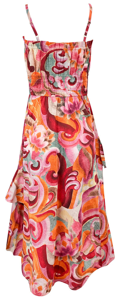 Chufy Tau Organic Cotton Midi Dress in Hem Orange - Discounts on Chufy at UAL