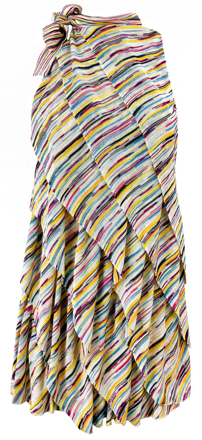 Missoni Flounced Knit Mini Dress in Multicolor - Discounts on Missoni at UAL