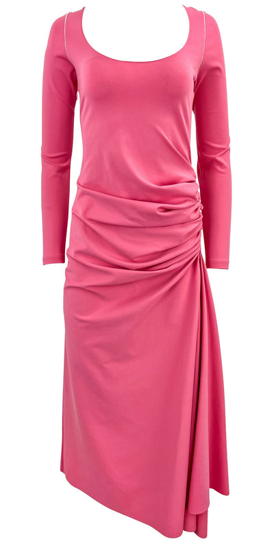 Marni Draped Dress in Pink - Discounts on Marni at UAL