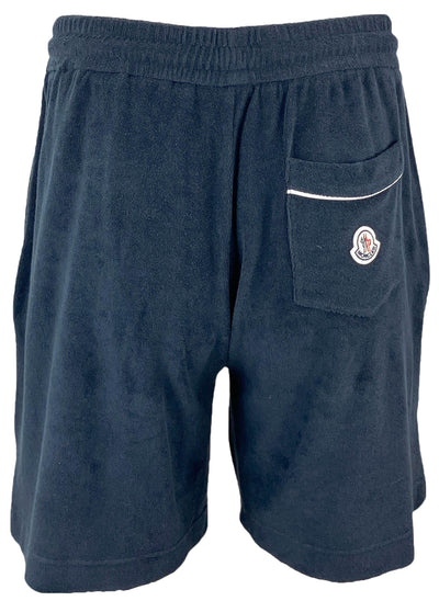 Moncler Terry Cloth Shorts in Navy - Discounts on Moncler at UAL