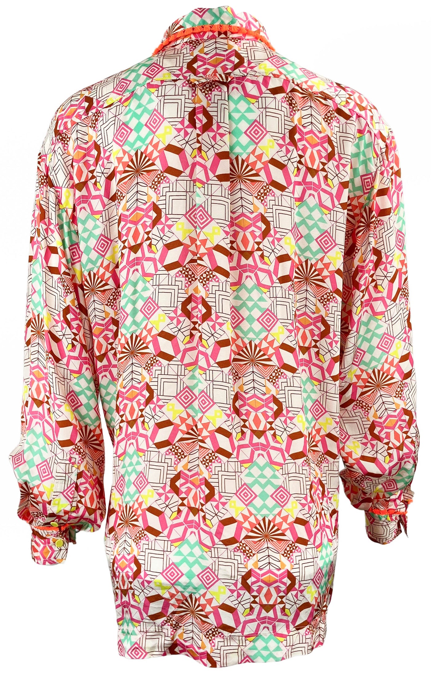 forte_forte Geometric Print Tassel Shirt in Multicolor - Discounts on forte_forte at UAL