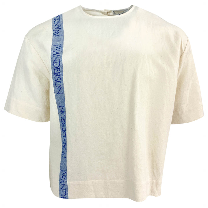 JW Anderson Boxy Tee in Cream - Discounts on JW Anderson at UAL