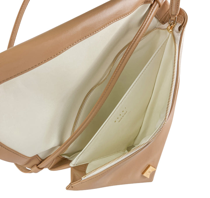 Marni Prisma Triangle Bag in Light Brown - Discounts on Marni at UAL
