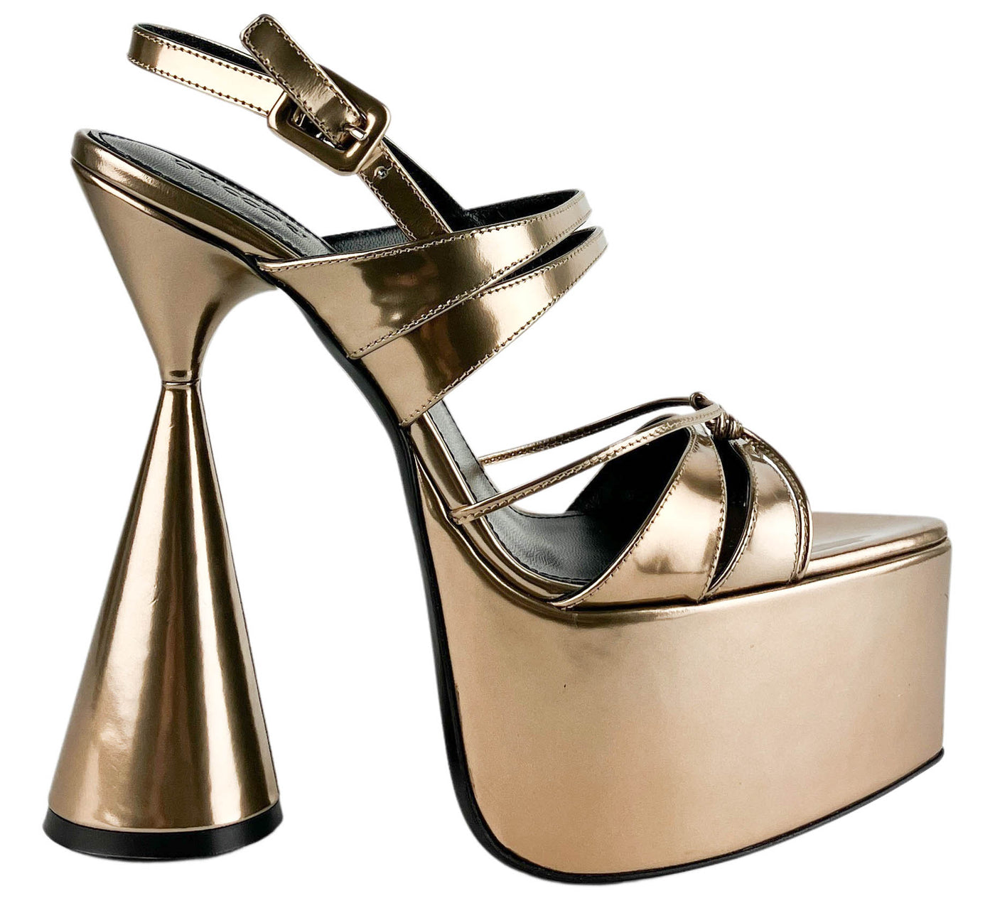 D'ACCORI Belle Heels in Metallic Bronze - Discounts on D'ACCORI at UAL