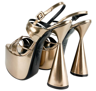 D'ACCORI Belle Heels in Metallic Bronze - Discounts on D'ACCORI at UAL