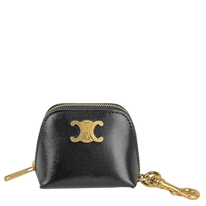 Celine Micro Triomphe Charm Bag in Black