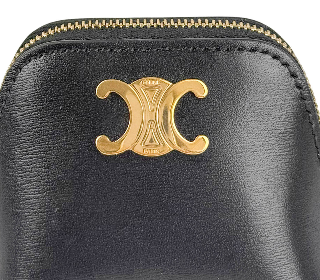 Celine Micro Triomphe Charm Bag in Black