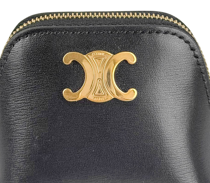 Celine Micro Triomphe Charm Bag in Black