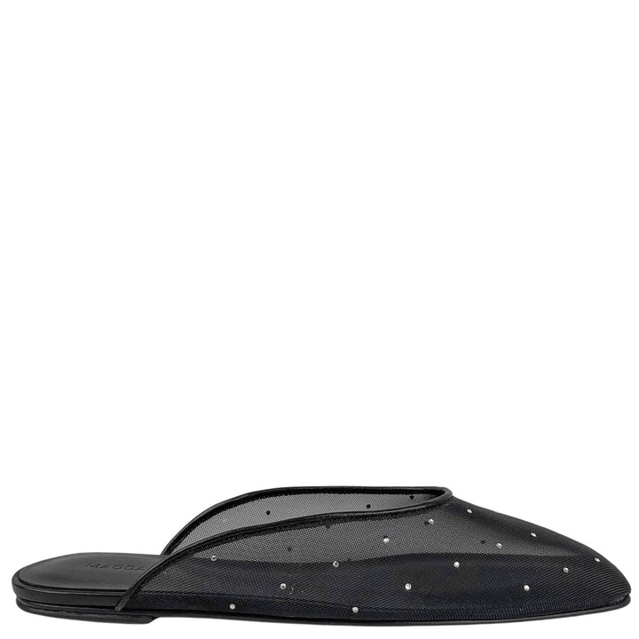 Magda Butrym Sheer Embellished Mules in Black