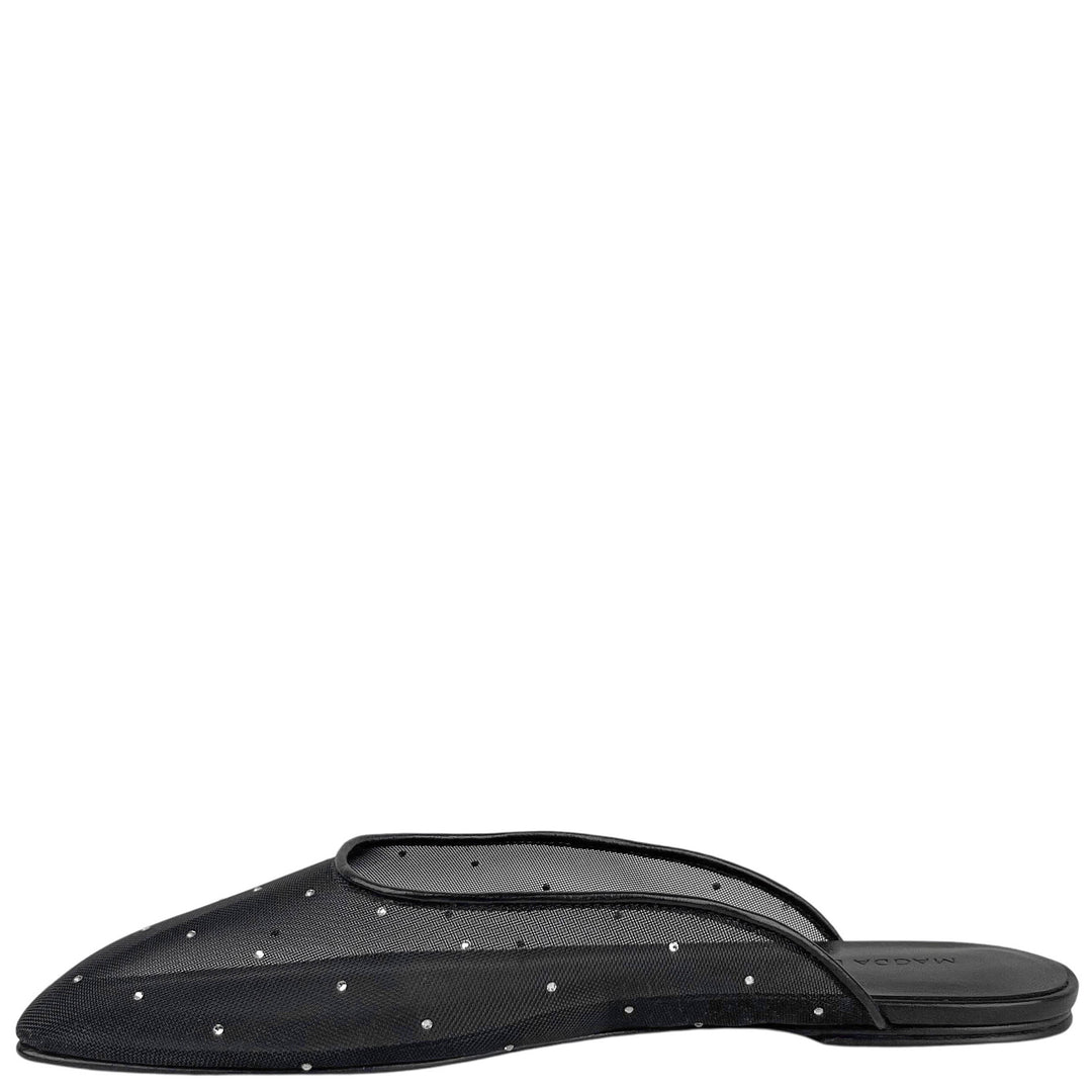 Magda Butrym Sheer Embellished Mules in Black