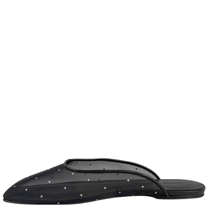 Magda Butrym Sheer Embellished Mules in Black