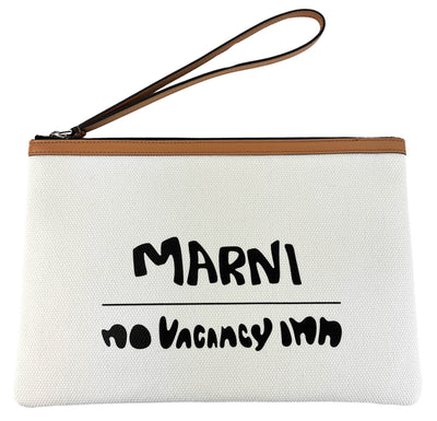Marni x No Vacancy Inn Bey Pouch in White - Discounts on Marni at UAL