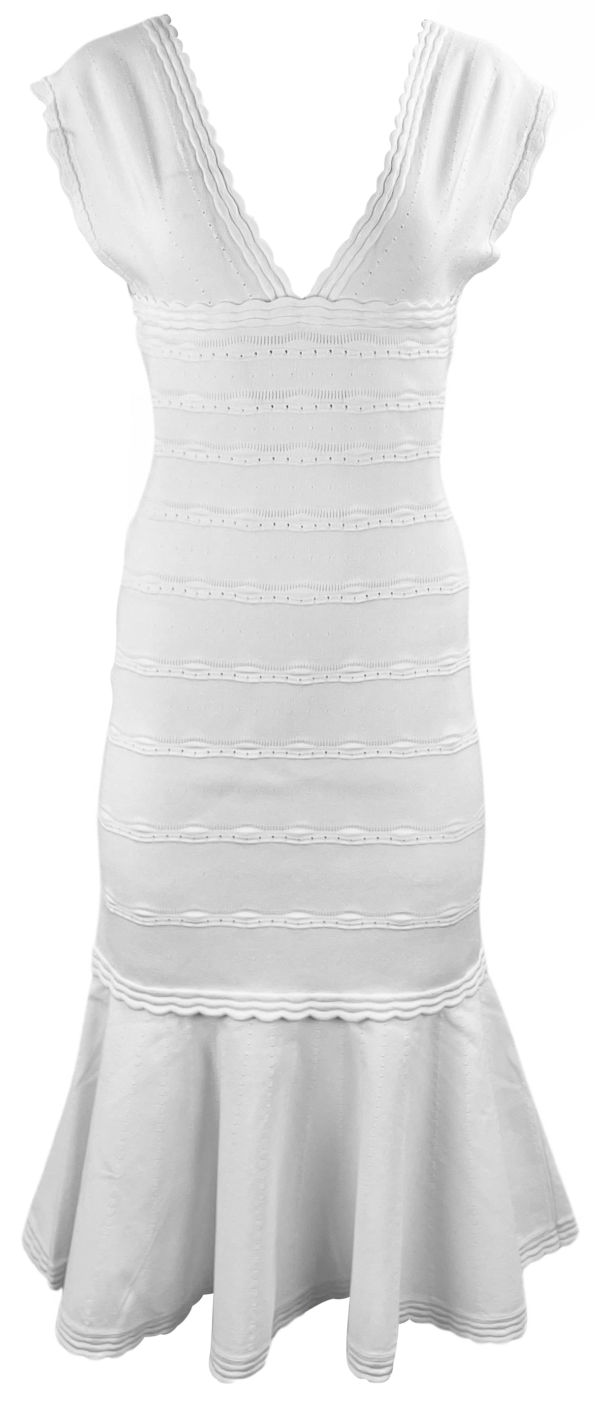 Victoria Beckham Sleeveless Flared Dress in White - Discounts on Victoria Beckham at UAL