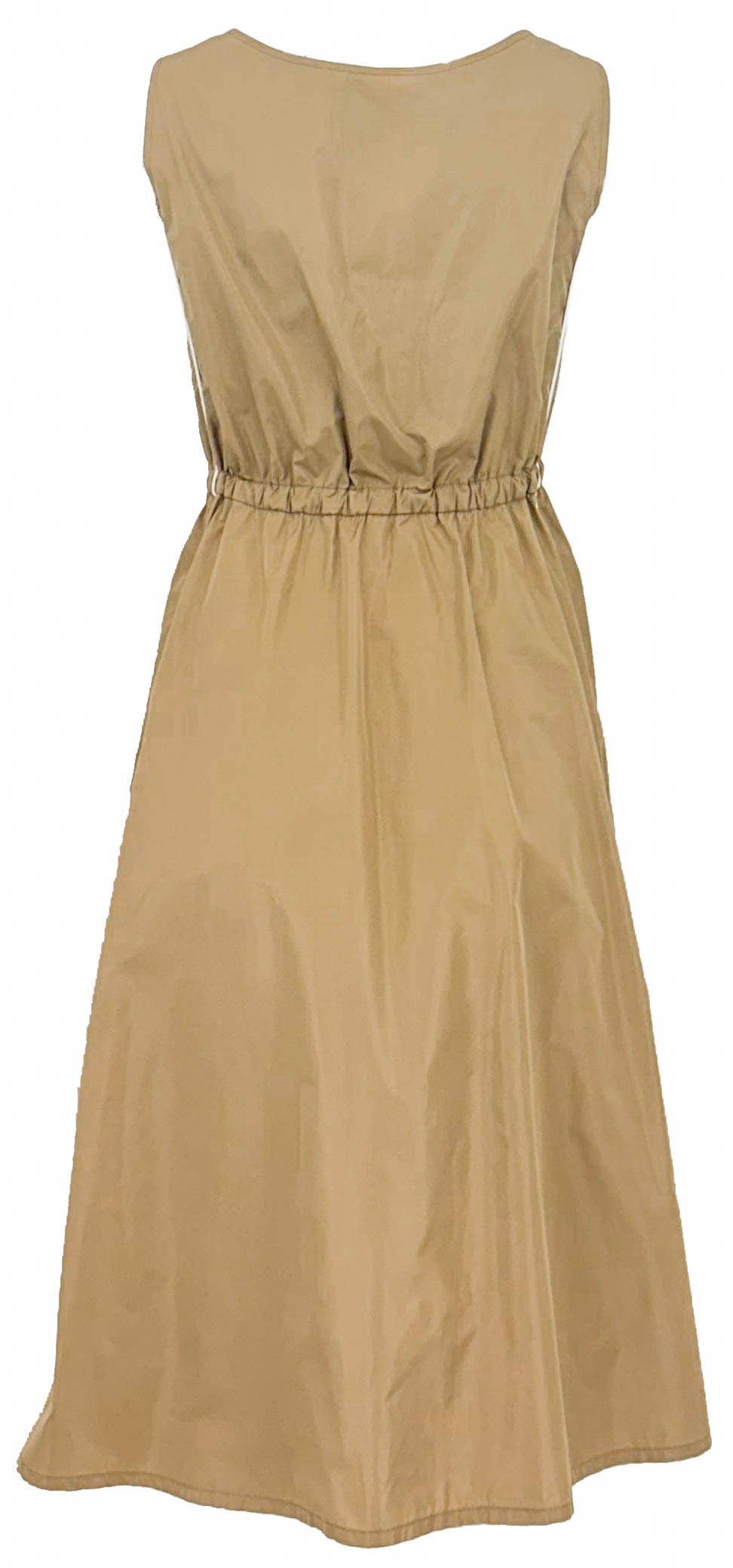 Miu Miu Tec Silk Dress in Sesame