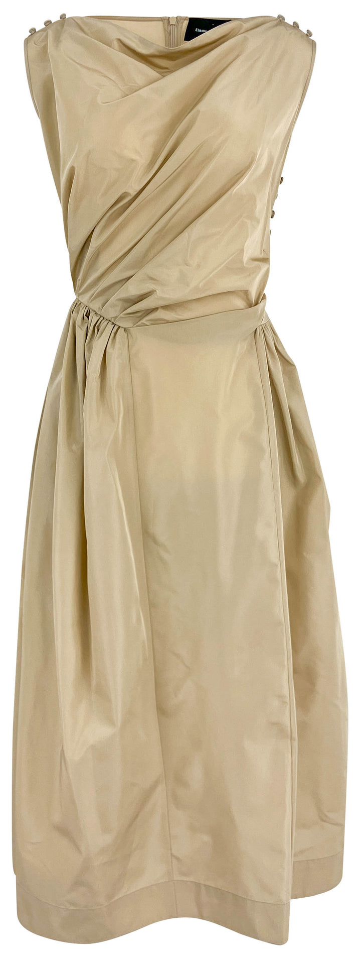 Simone Rocha Hip Detail Draped Bind Dress in Stone