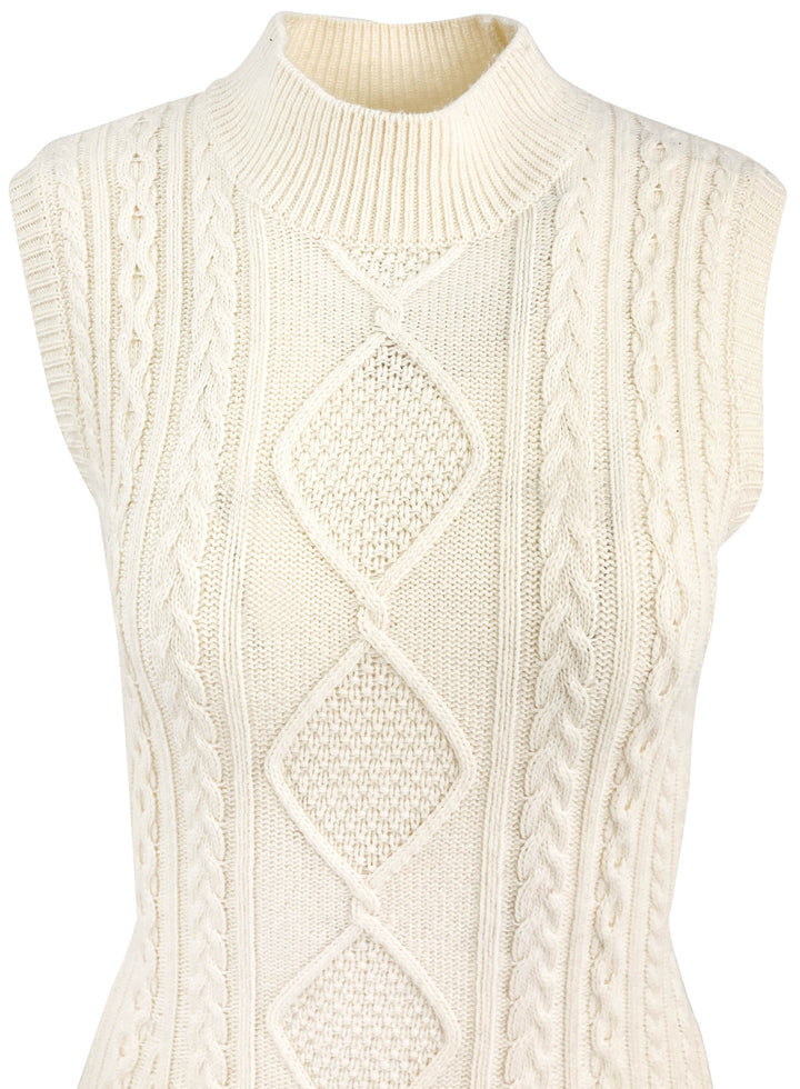 Staud Charade Sweater Dress in Cream
