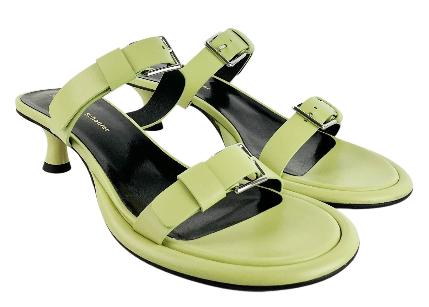 Proenza Schouler Pipe Buckle Sandals in Pale Green - Discounts on Proenza Schouler at UAL