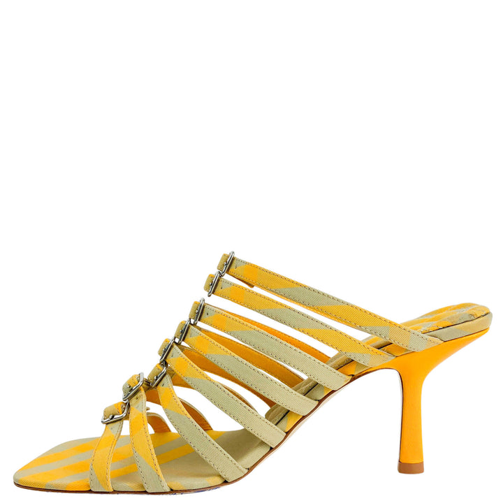 Burberry Fabric Sandals in Hunter Check - Discounts on Burberry at UAL