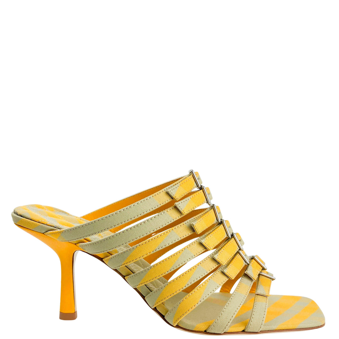 Burberry Fabric Sandals in Hunter Check - Discounts on Burberry at UAL