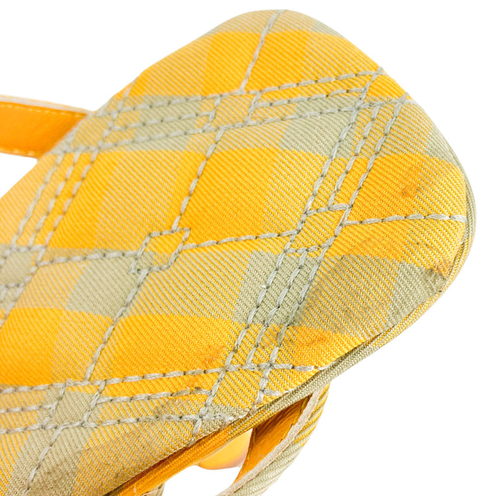 Burberry Fabric Sandals in Hunter Check - Discounts on Burberry at UAL