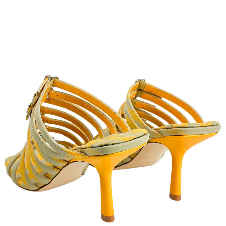 Burberry Fabric Sandals in Hunter Check - Discounts on Burberry at UAL