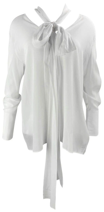 Givenchy Lavaliere Blouse in Off White - Discounts on Givenchy at UAL