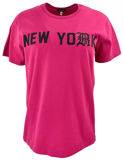 R13 New York Boy Tee in Bright Pink - Discounts on R13 at UAL
