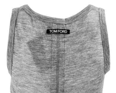 Tom Ford Sccop Neck Tank in Grey Melange - Discounts on Tom Ford at UAL