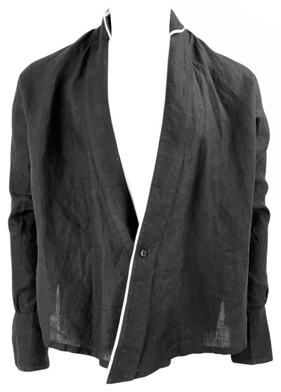Greg Lauren White Piped Winged GL1 in Black - Discounts on Greg Lauren at UAL