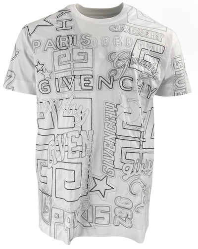 Givenchy Oversized Fit Logo T-Shirt in White - Discounts on Givenchy at UAL