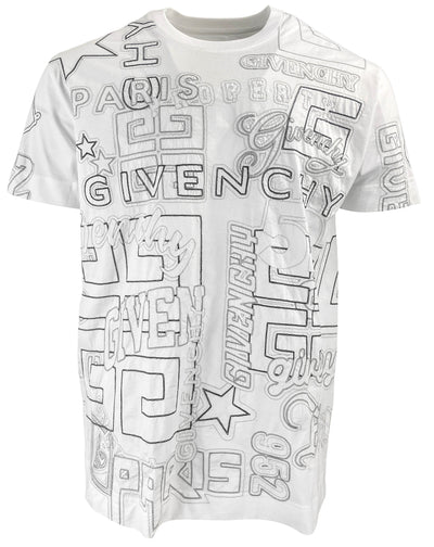 Givenchy Oversized Fit Logo T-Shirt in White - Discounts on Givenchy at UAL