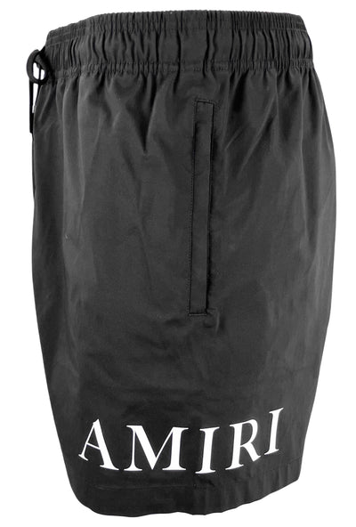 Amiri Double Logo Swim Trunks in Black - Discounts on Amiri at UAL