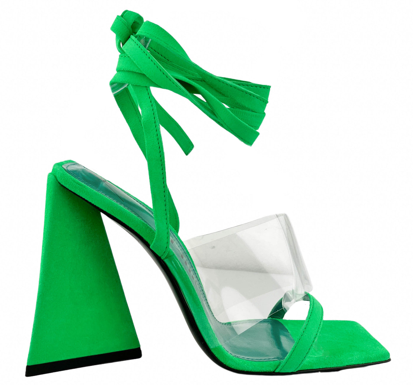 The Attico Isa Sandals in Fluorescent Green - Discounts on The Attico at UAL