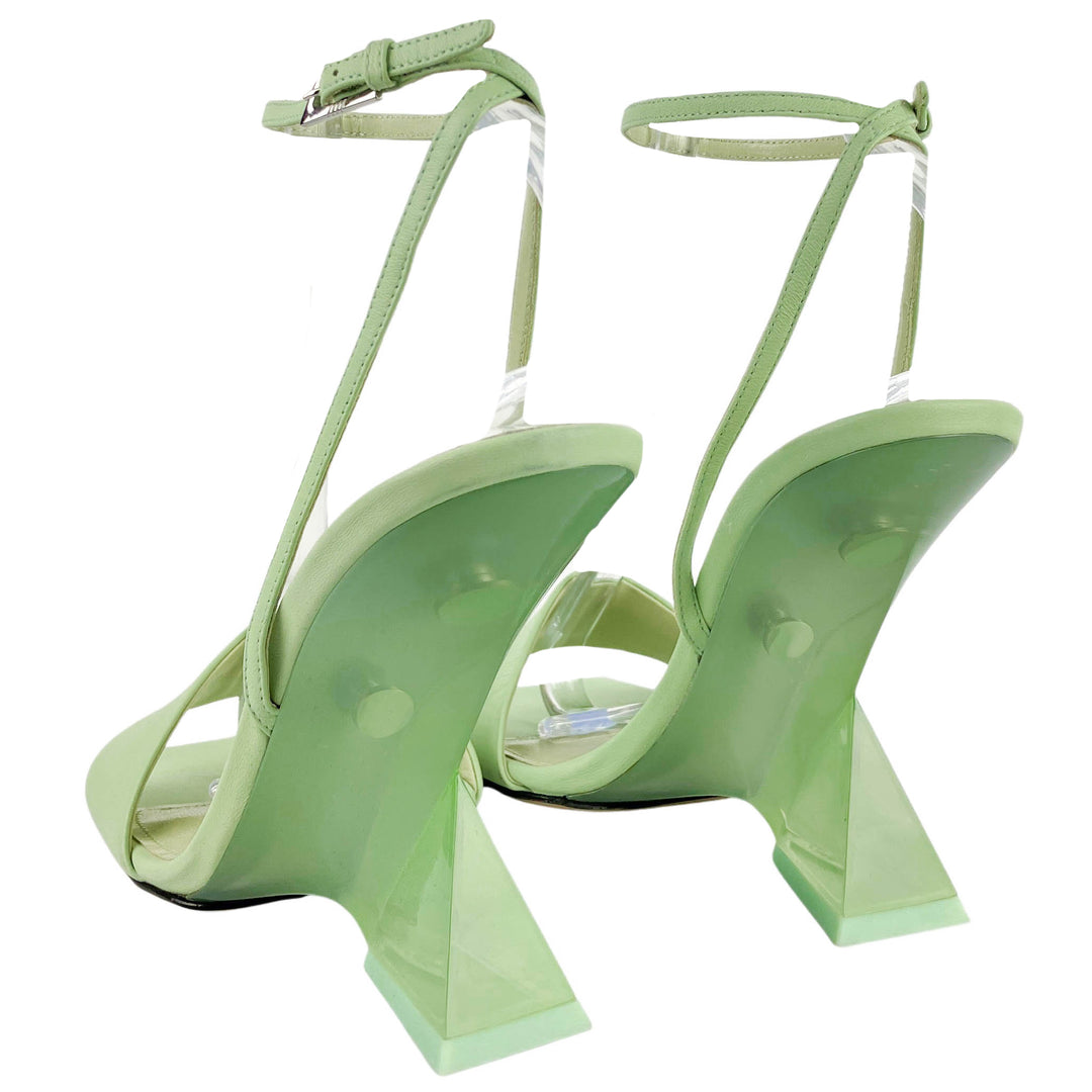 The Attico Cheope Sandals in Aquamarine