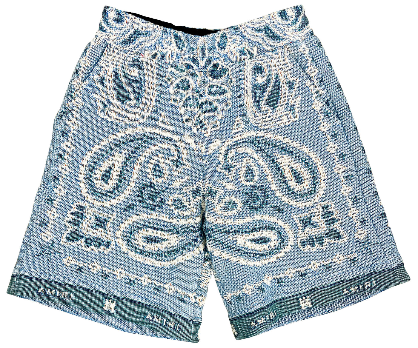 Amiri Tapestry Bandana Baggy Shorts in Blue - Discounts on Amiri at UAL