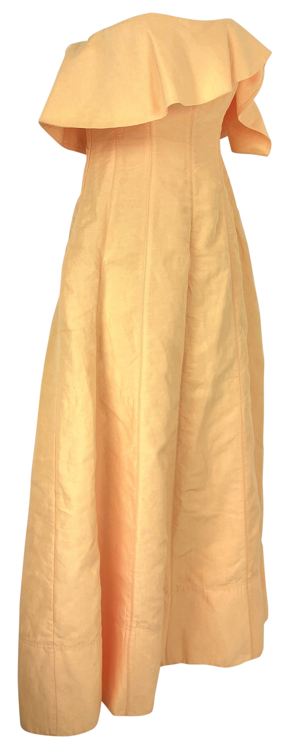 Aje. Shallows Strapless Dress in Marigold Yellow - Discounts on Aje. at UAL