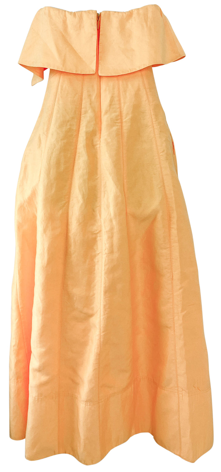 Aje. Shallows Strapless Dress in Marigold Yellow - Discounts on Aje. at UAL