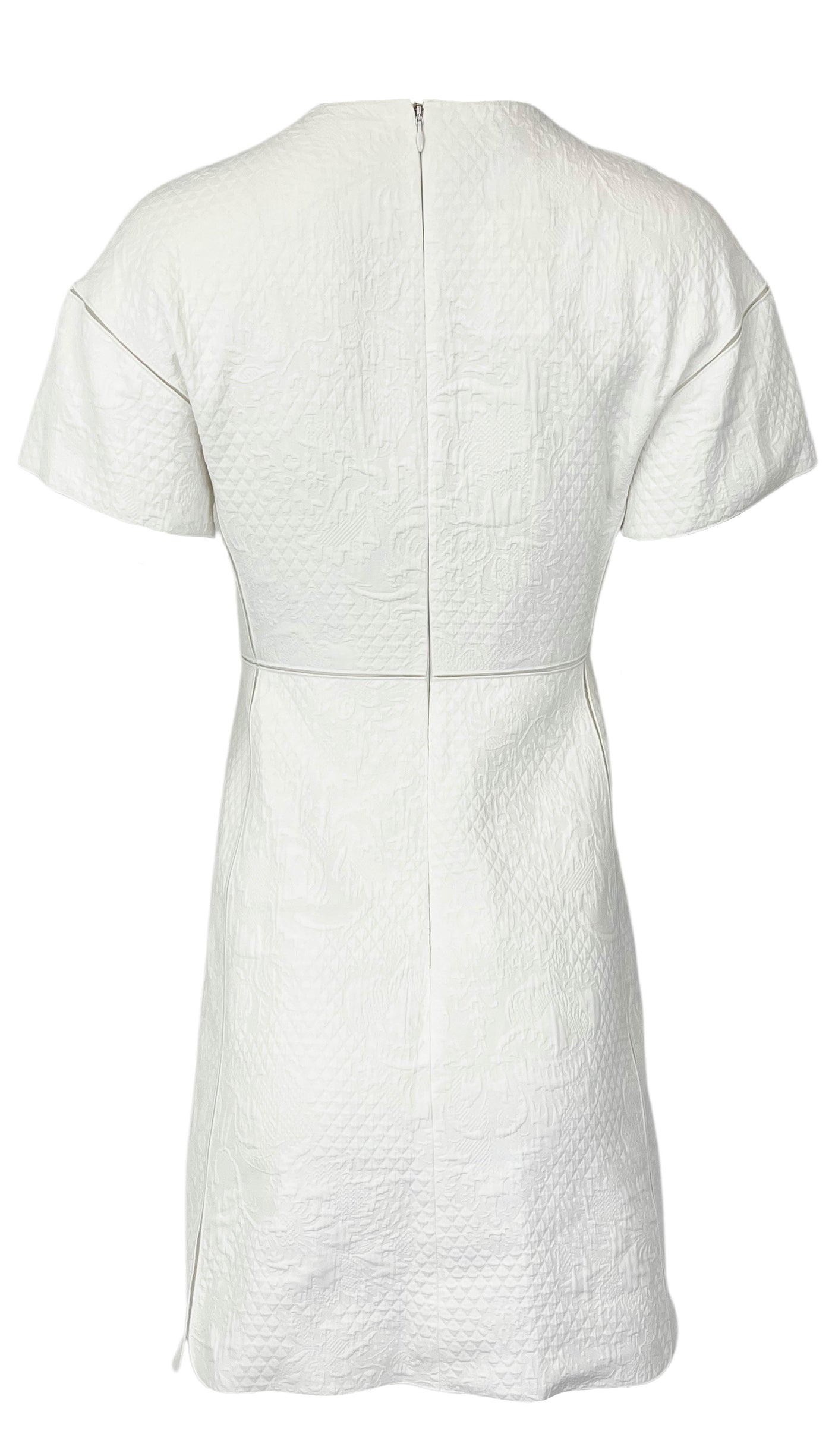 Giambattista Valli Beaded Jacquard Mini Dress in White - Discounts on Giambattista Valli at UAL