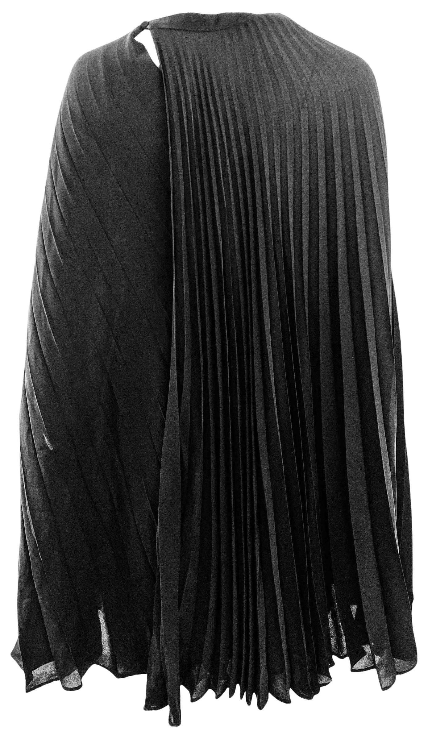 Valentino Diagonal Pleat Silk Mini Dress in Black - Discounts on Valentino at UAL