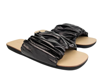 Jil Sander Ruched Sandals in Black - Discounts on Jil Sander at UAL