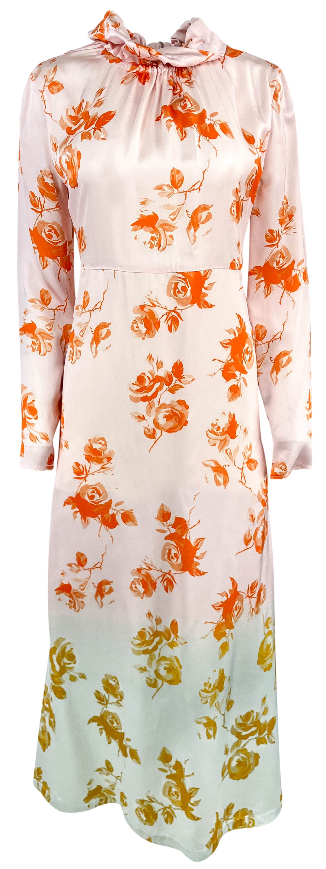 Jil Sander Faded Floral Print in Pink/Clementine - Discounts on Jil Sander at UAL