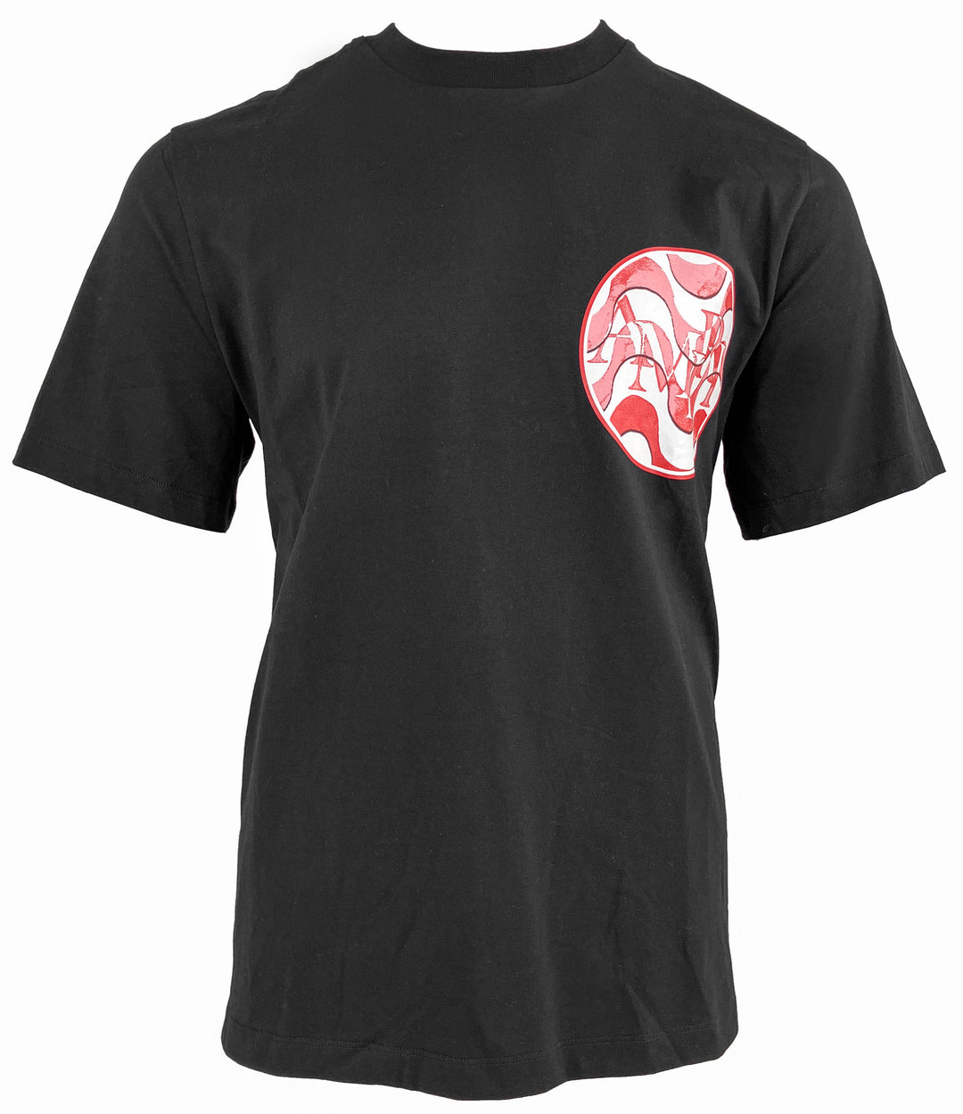Amiri Staggered Wave T-Shirt in Black/Red