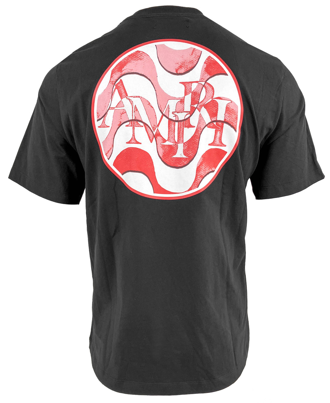 Amiri Staggered Wave T-Shirt in Black/Red