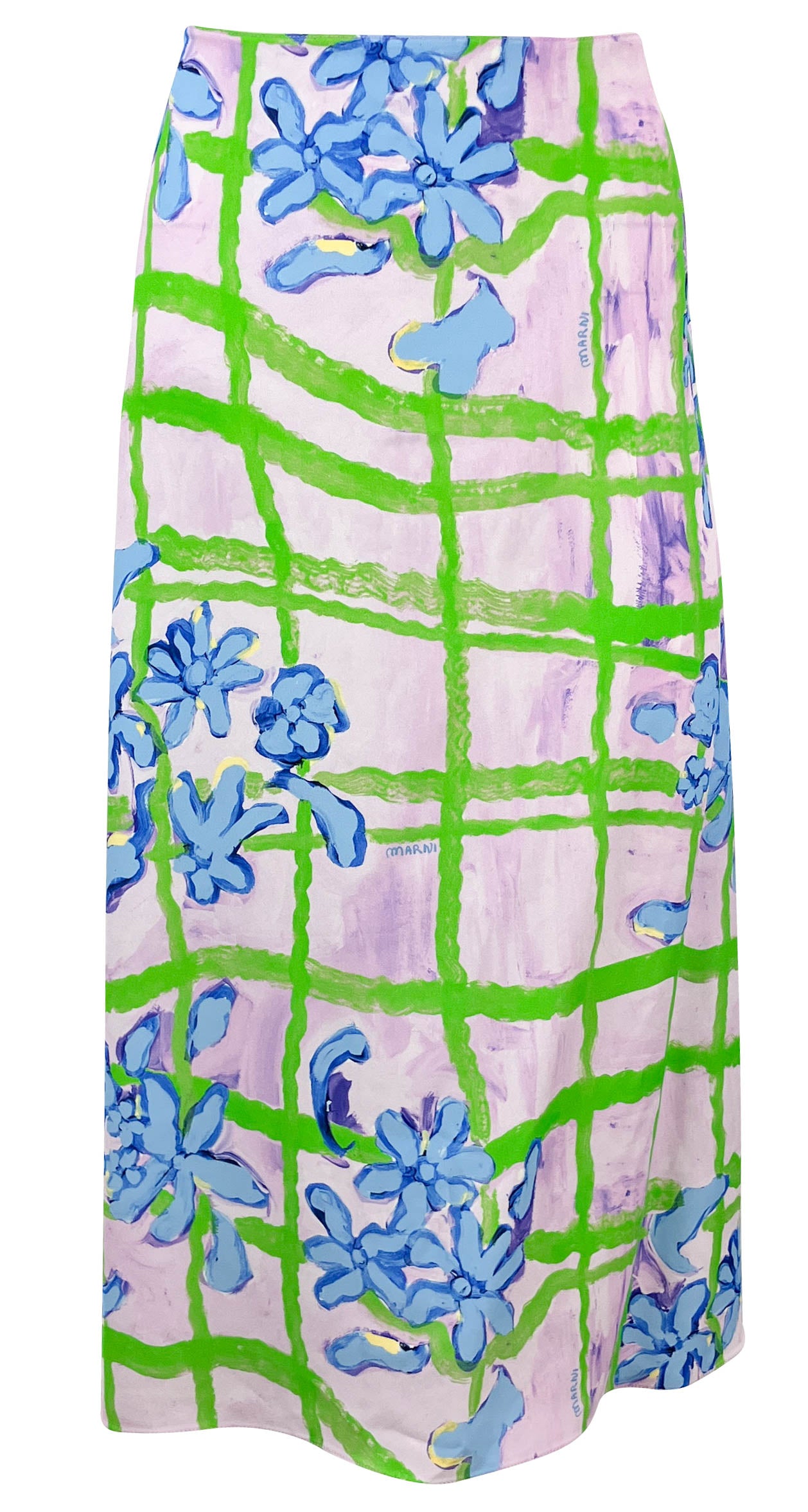 Marni Floral Printed Skirt in Mauve - Discounts on Marni at UAL