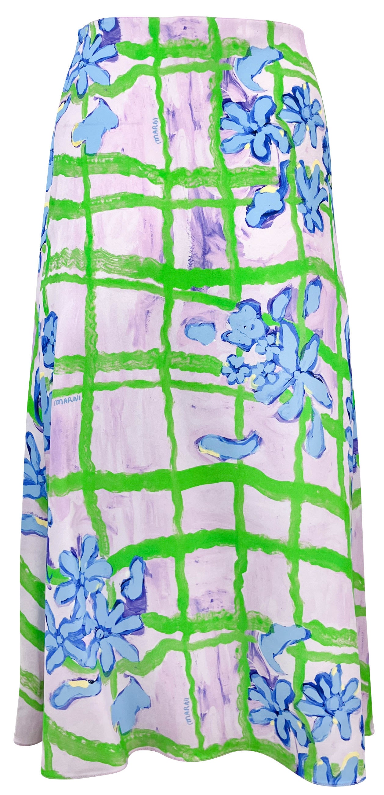 Marni Floral Printed Skirt in Mauve - Discounts on Marni at UAL