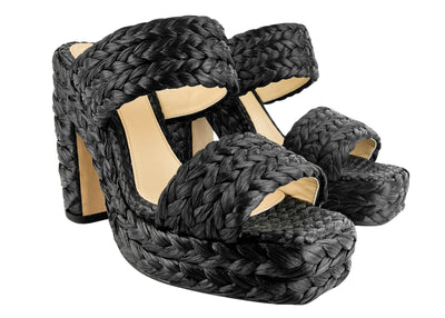 Bottega Veneta Canalazzo Sandals in Black - Discounts on Bottega Veneta at UAL