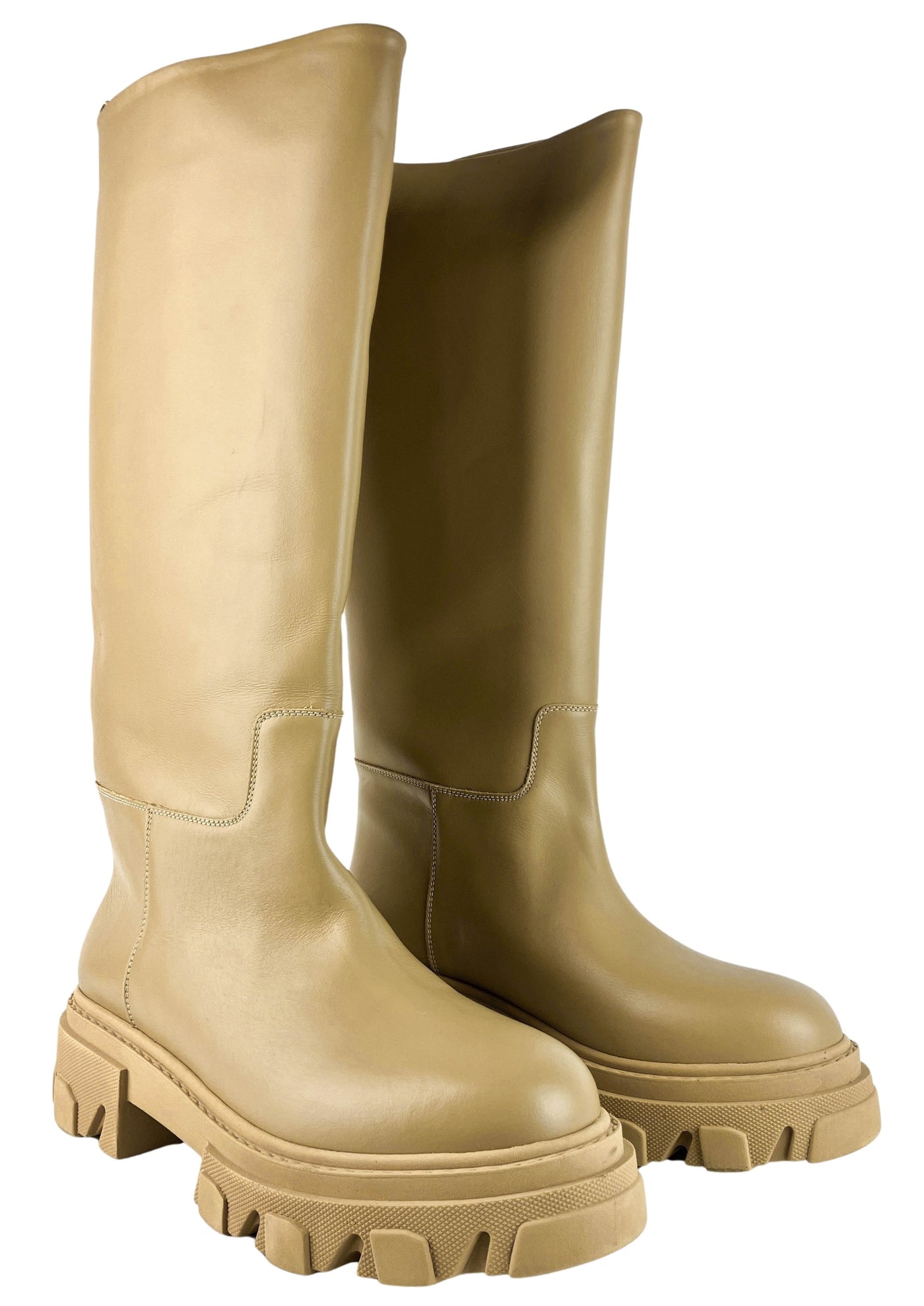 GIA X PERNILLE TEISBAEK Perni 07 Boots in Camel Beige - Discounts on Gia Borghini at UAL