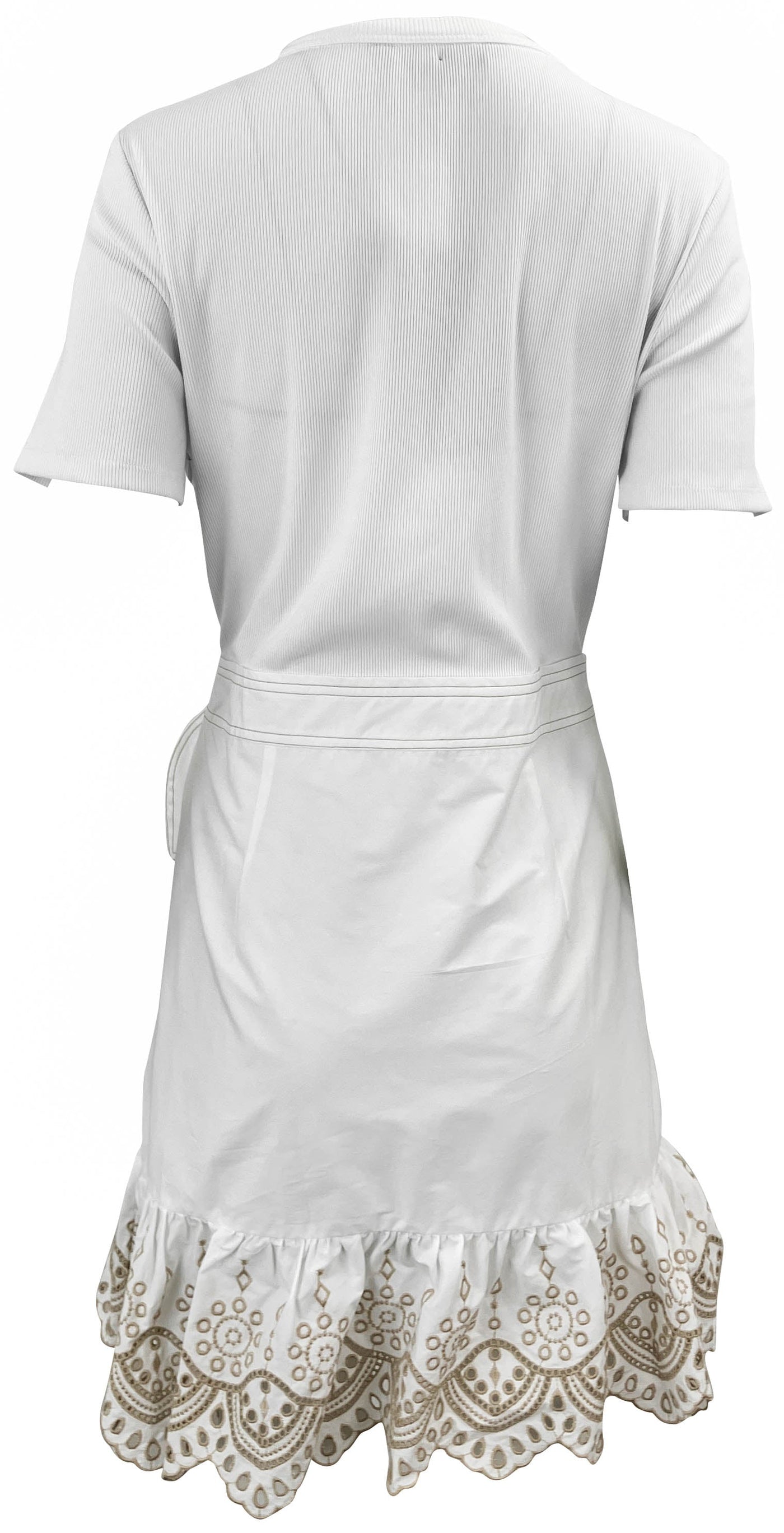 Veronica Beard Gradie Dress in White/Light Pebble - Discounts on Veronica Beard at UAL